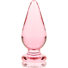 NEBULA SERIES BY IBIZA - MODEL 4 ANAL PLUG GLASS PINK 11 CM -O- 5 CM