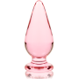 NEBULA SERIES BY IBIZA - MODEL 4 ANAL PLUG GLASS PINK 11 CM -O- 5 CM