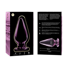 NEBULA SERIES BY IBIZA - MODEL 4 ANAL PLUG GLASS PINK 11 CM -O- 5 CM