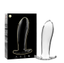 NEBULA SERIES BY IBIZA - MODELLO 5 PLUG ANALE VETRO BOROSILICATO TRASPARENTE 12.5 CM -O- 3.5 CM