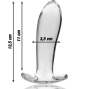 NEBULA SERIES BY IBIZA - MODEL 5 ANAL PLUG GLASS CLEAR 12.5 CM -O- 3.5 CM