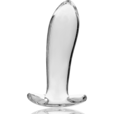 NEBULA SERIES BY IBIZA - MODEL 5 ANAL PLUG GLASS CLEAR 12.5 CM -O- 3.5 CM