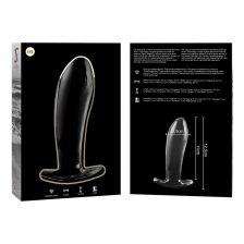 NEBULA SERIES BY IBIZA - MODEL 5 ANAL PLUG GLASS CLEAR 12.5 CM -O- 3.5 CM