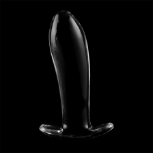 NEBULA SERIES BY IBIZA - MODEL 5 ANAL PLUG GLASS CLEAR 12.5 CM -O- 3.5 CM