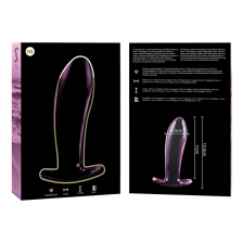 NEBULA SERIES BY IBIZA - MODEL 5 ANAL PLUG GLASS PINK 12.5 CM -O- 3.5 CM