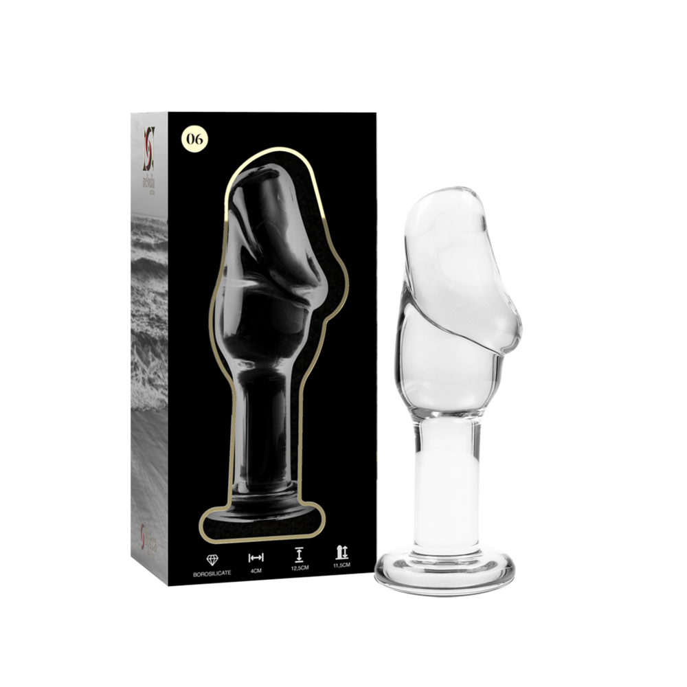 NEBULA SERIES BY IBIZA - MODELL 6 ANALPLUG BOROSILIKATGLAS KLAR 12.5 CM -O- 4 CM