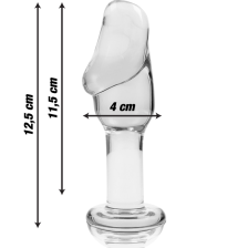 NEBULA SERIES BY IBIZA - MODELL 6 ANALPLUG BOROSILIKATGLAS KLAR 12.5 CM -O- 4 CM