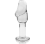 NEBULA SERIES BY IBIZA - MODEL 6 ANAL PLUG BOROSILICATE GLASS CLEAR 12.5 CM -O- 4 CM