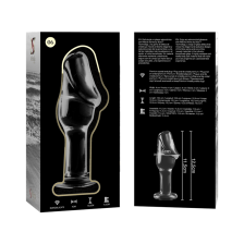 NEBULA SERIES BY IBIZA - MODELO 6 ANAL PLUG VIDRO BOROSILICADO TRANSPARENTE 12.5 CM -O- 4 CM