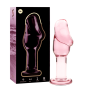 NEBULA SERIES BY IBIZA - MODELLO 6 PLUG ANALE VETRO BOROSILICATO ROSA 12.5 CM -O- 4 CM