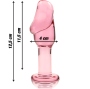 NEBULA SERIES BY IBIZA - MODEL 6 ANAL PLUG GLASS PINK 12.5 CM -O- 4 CM