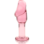 NEBULA SERIES BY IBIZA - MODELLO 6 PLUG ANALE VETRO BOROSILICATO ROSA 12.5 CM -O- 4 CM