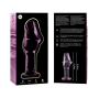 NEBULA SERIES BY IBIZA - MODELLO 6 PLUG ANALE VETRO BOROSILICATO ROSA 12.5 CM -O- 4 CM