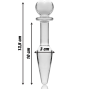 NEBULA SERIES BY IBIZA - MODEL 7 ANALPLUG BOROSILIKATGLAS KLAR 13.5 CM -O- 3 CM