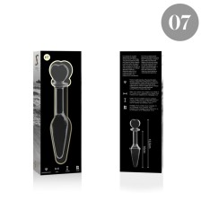 NEBULA SERIES BY IBIZA - MODEL 7 ANAL PLUG GLASS CLEAR 13.5 CM -O- 3 CM