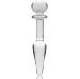 NEBULA SERIES BY IBIZA - MODEL 7 ANAL PLUG GLASS CLEAR 13.5 CM -O- 3 CM