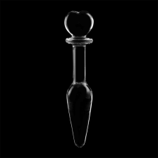 NEBULA SERIES BY IBIZA - MODELLO 7 PLUG ANALE VETRO BOROSILICATO TRASPARENTE 13.5 CM -O- 3 CM