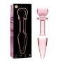 NEBULA SERIES BY IBIZA - MODELLO 7 PLUG ANALE VETRO BOROSILICATO ROSA 13.5 CM -O- 3 CM