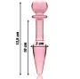 NEBULA SERIES BY IBIZA - MODELLO 7 PLUG ANALE VETRO BOROSILICATO ROSA 13.5 CM -O- 3 CM