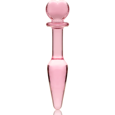 NEBULA SERIES BY IBIZA - MODEL 7 ANAL PLUG BOROSILICATE GLASS PINK 13.5 CM -O- 3 CM