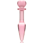 NEBULA SERIES BY IBIZA - MODELL 7 ANALPLUG BOROSILIKATGLAS ROSA 13.5 CM -O- 3 CM