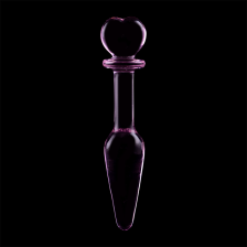 NEBULA SERIES BY IBIZA - MODEL 7 ANAL PLUG BOROSILICATE GLASS PINK 13.5 CM -O- 3 CM