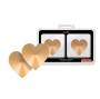 COQUETTE CHIC DESIRE - METAL NIPPLE COVERS GOLDEN HEARTS