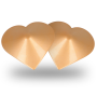 COQUETTE CHIC DESIRE - METAL NIPPLE COVERS GOLDEN HEARTS