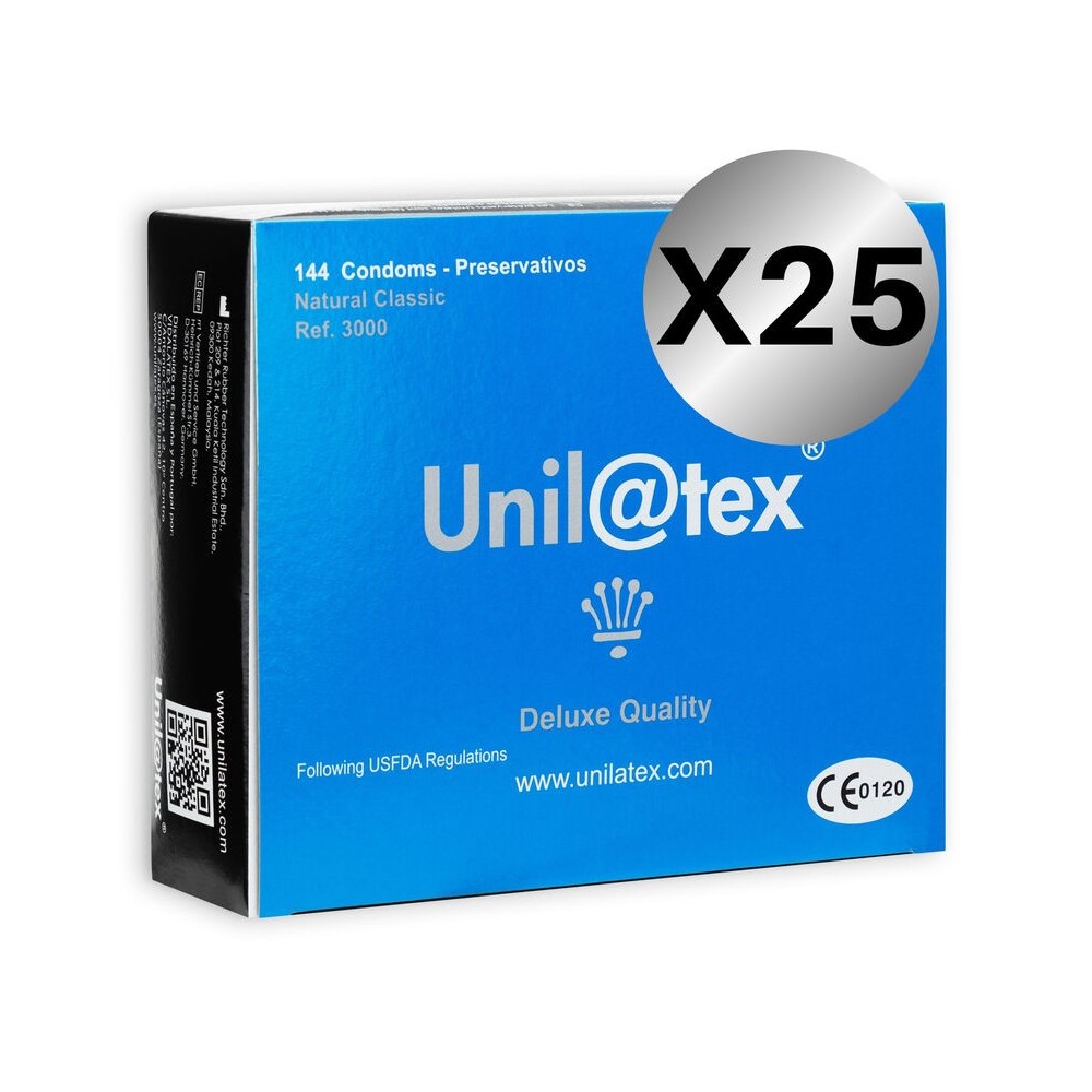UNILATEX - CONSERVANTES NATURAIS PACK 25 X 144 UNIDADES