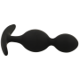 BLACK&SILVER - ORSON PLUG IN SILICONE 2 ONDE ANAL 9 CM