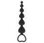 BLACK&SILVER - MILA ANAL CHAIN OF HEARTS 18 CM