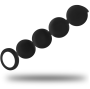 BLACK&SILVER - LENNON ANAL ROSARY 4 SILICONE SPHERES 15 CM