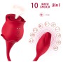ARMONY - PINK CLITORIS SUCKER & VIBRATOR 10 MODES RED