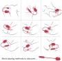 ARMONY - 3 IN 1 ROSA, STIMOLATORE, ASPIRAZIONE E SU&GIÙ CON CODA ROSSA