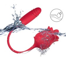 ARMONY - 3 EM 1 ROSA, ESTIMULADOR, SUCÇÃO E SUBIDA E DESCIDA COM CAUDA VERMELHA