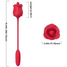 ARMONY - 3-IN-1 PINK, STIMULATOR, SUCTION AND UP&DOWN WITH RED TAIL