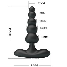 PPRETTY LOVE - CORBAN VIBRATORE ANALE 10 VIBRAZIONI NERO