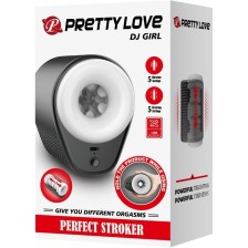 PRETTY LOVE - DJ GIRL MASTURBATORE MASCHILE CON VIBRAZIONE 5 IMPOSTAZIONI NEGRO