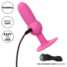 CALEXOTICS - FIRST TIME SONDE ANAL PLUG PERLÉE 10 VIBRATIONS ROSE