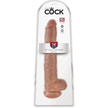 KING COCK - CAZZO CON PALLE 35,6 CM - FLESH