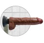 KING COCK - DILDO VIBRATORE CON TESTICOLI 25.5 CM COLORE MARRONE