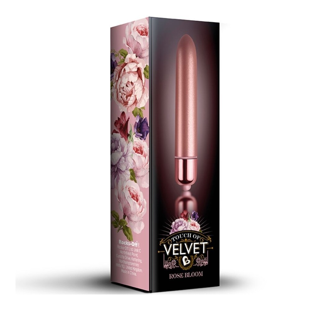 ROCKS-OFF - VIBRIERENDE KUGEL TOUCH OF VELVET ROSE BLOOM 10 GESCHWINDIGKEITEN