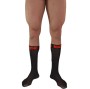 MACHO - MEIAS FINAS TAMANHO ÚNICO PRETO/VERMELHO