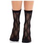LEG AVENUE - CALZINI IN PIZZO CON FIOCCO IN PIZZO NERO