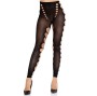 LEG AVENUE - BAS OPAQUES SANS COUTURE AVEC DÉCOUPE AUX PIEDS NOIRS