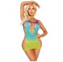 LEG AVENUE - MINI VESTIDO SEM COSTURA COM ABERTURAS OCEAN