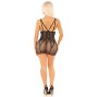 LEG AVENUE - MINI ABITO CON PIZZO A CUORE NERO