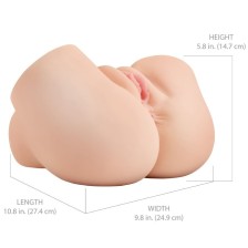 PDX ELITE - MASTURBADOR VIBRATÓRIO REALISTA DE VAGINA E ÂNUS BACK THAT ASS UP