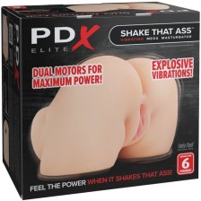 PDX ELITE - SHAKETHAT ASS MASTURBADOR REALISTA DE VAGINA E ÂNUS COM VIBRAÇÃO