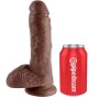 KING COCK 8" COCK BROWN WITH BALLS 20.3 CM